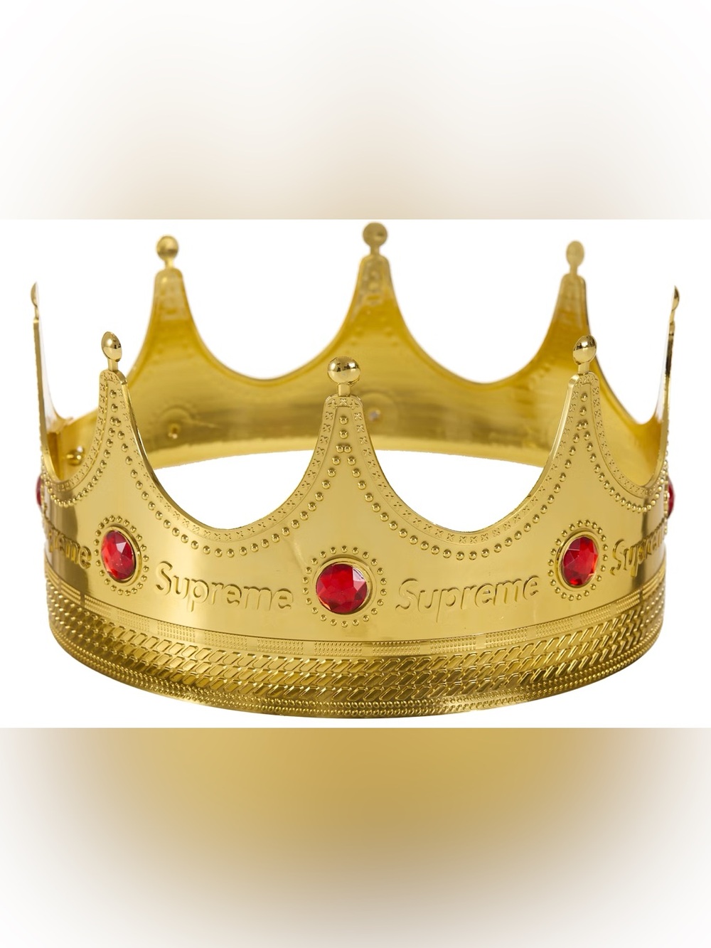 Supreme Gold Crown Red Jewels SS26 Opening Day Gift Logo Brand New In Plastic